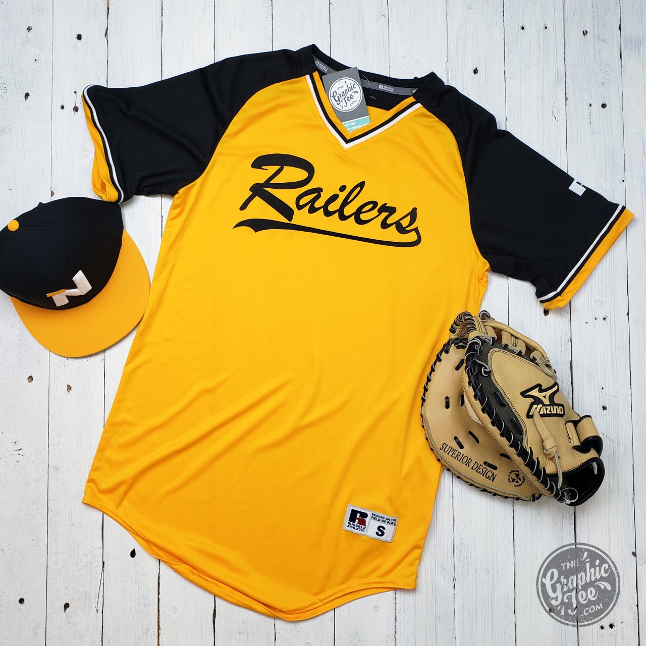 Railers Classic Raglan V-Neck Jersey - The Graphic Tee