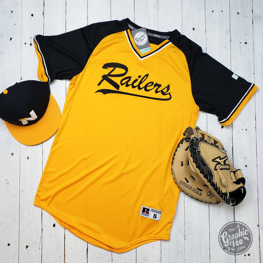 Railers Classic Raglan V-Neck Jersey - The Graphic Tee