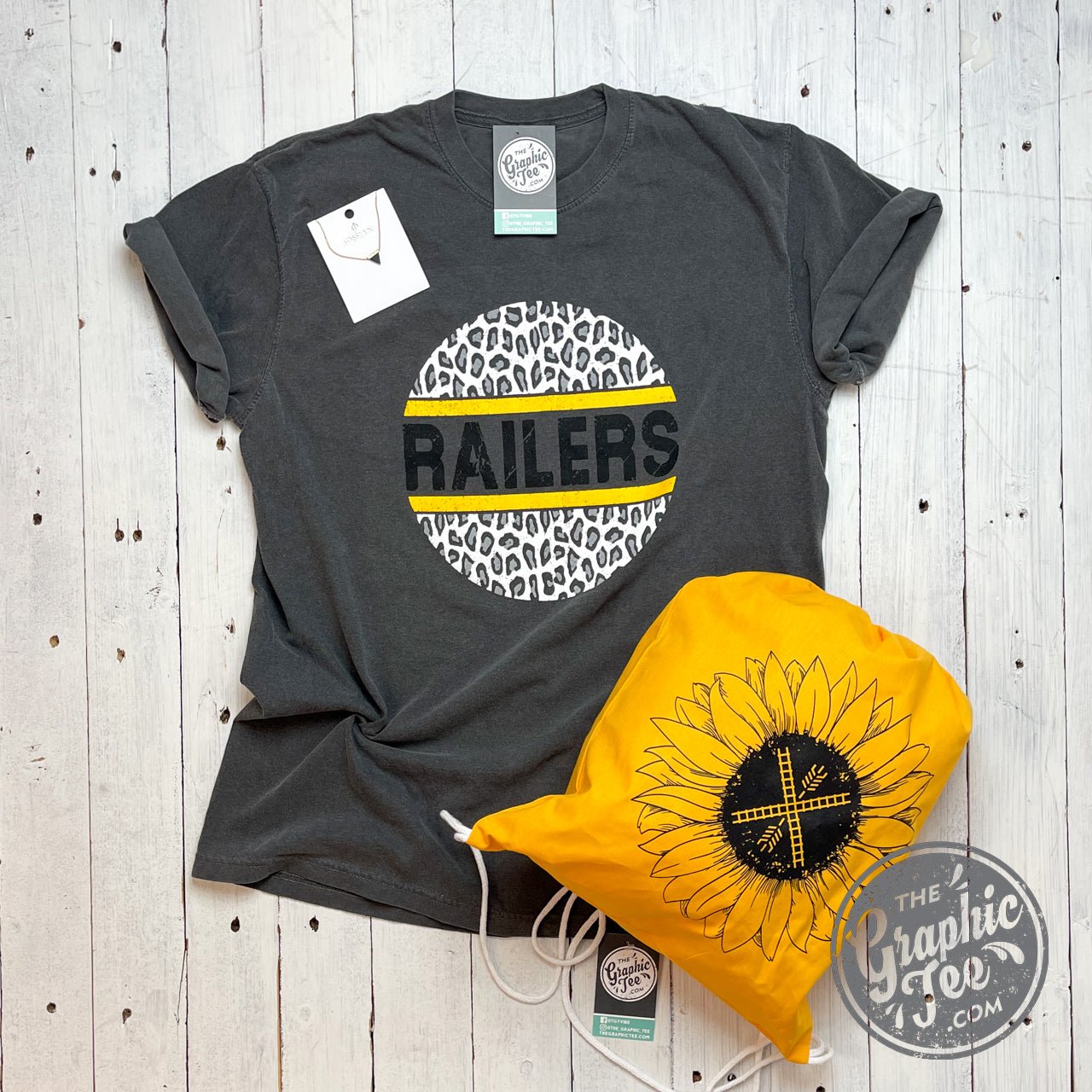 Railers Grey Leopard Circle Tee - The Graphic Tee