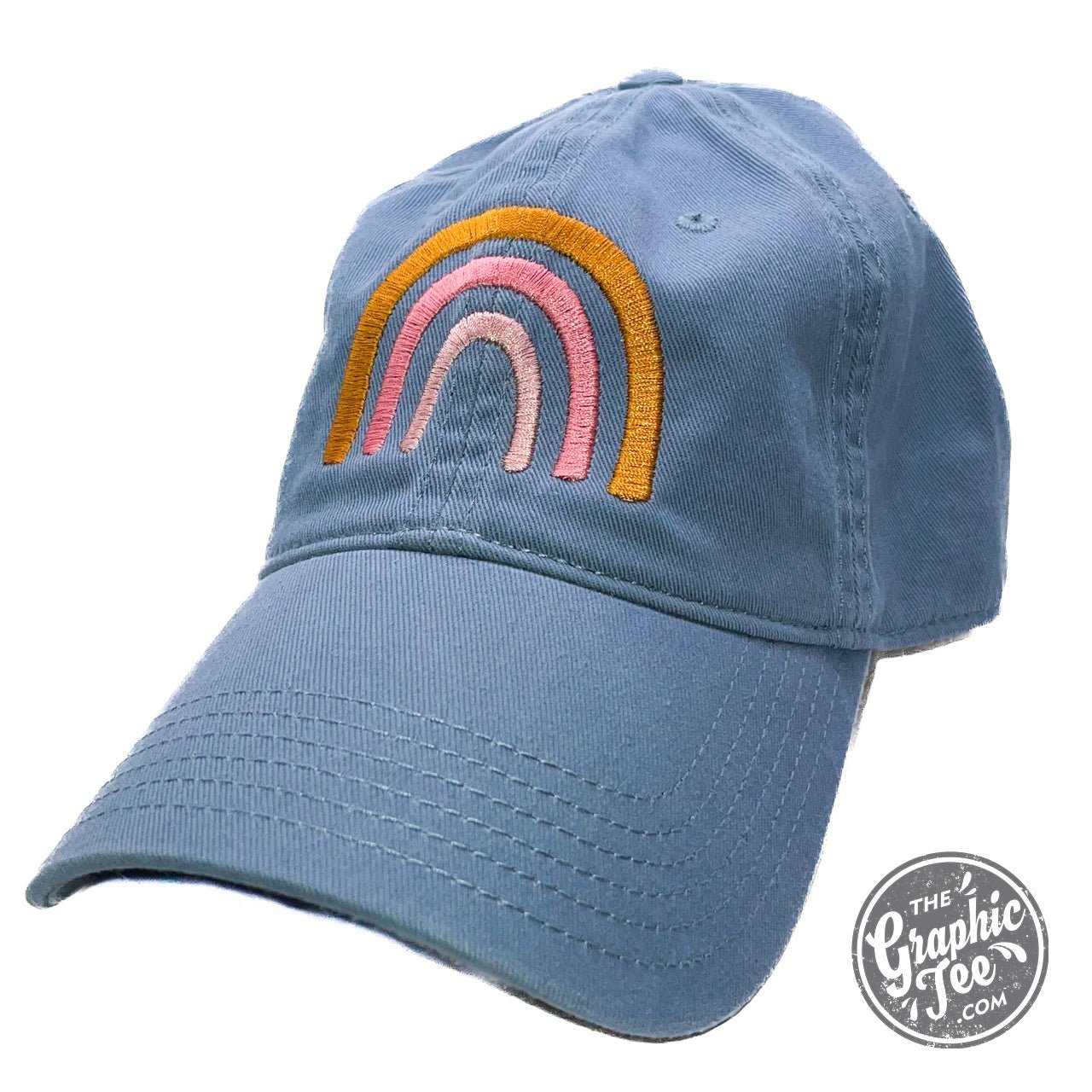 Rainbow - Lake Blue Relaxed Twill Dad Hat - The Graphic Tee