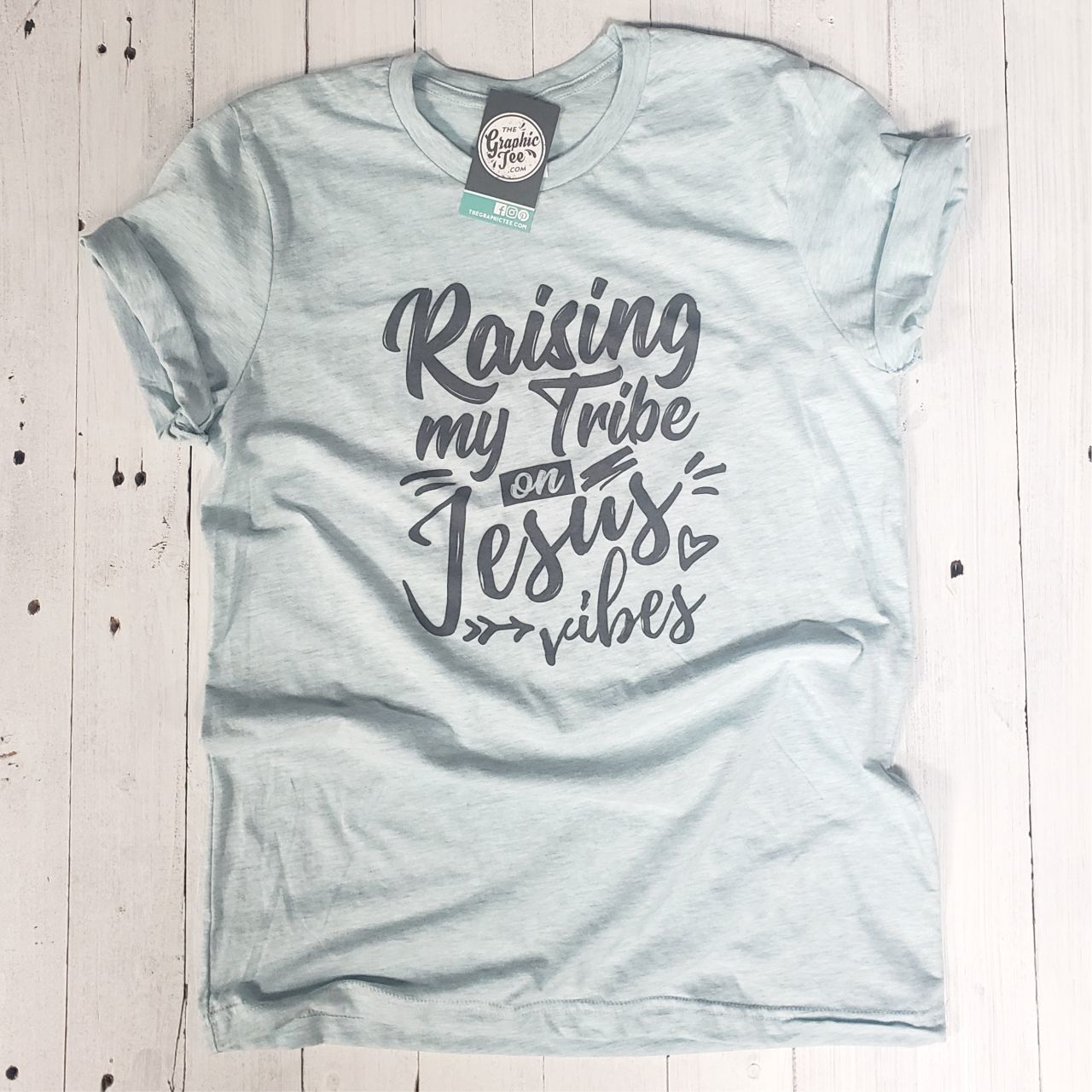 Raising My Tribe on Jesus Vibes - Unisex Tee - The Graphic Tee