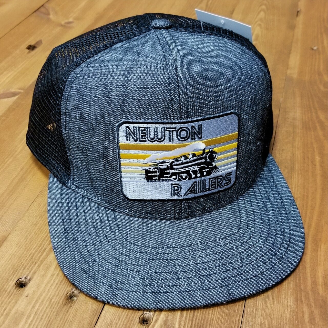 Retro Newton Railers - Black Denim Snap Back - The Graphic Tee