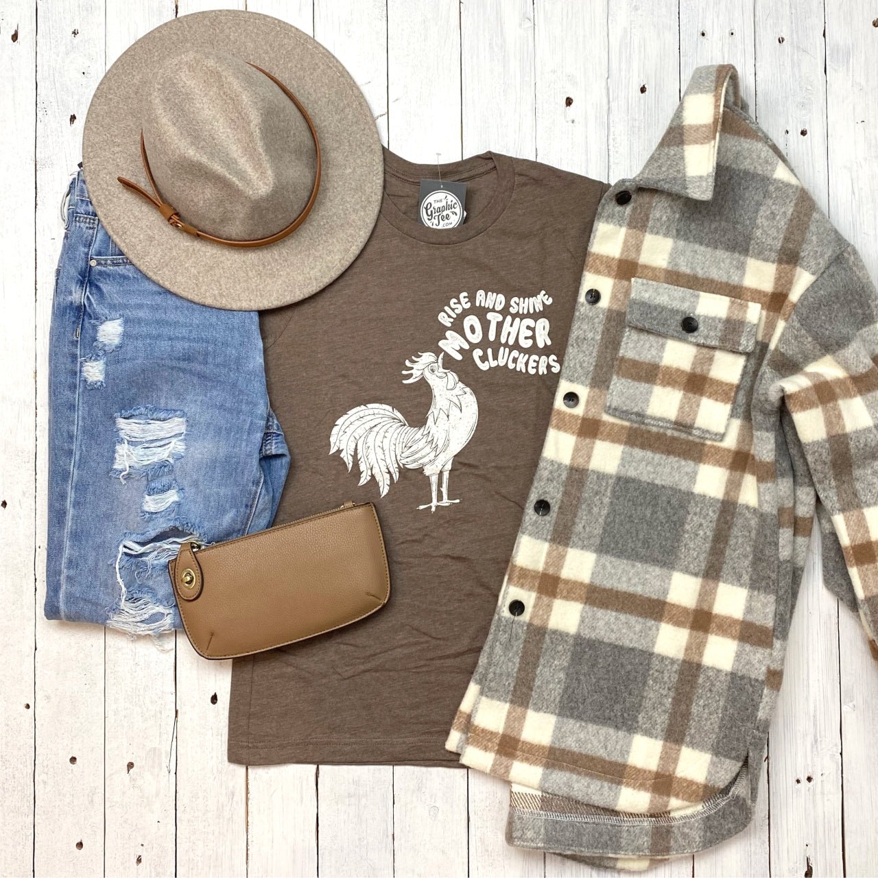Rise and Shine Mother Cluckers - Unisex Tee - The Graphic Tee