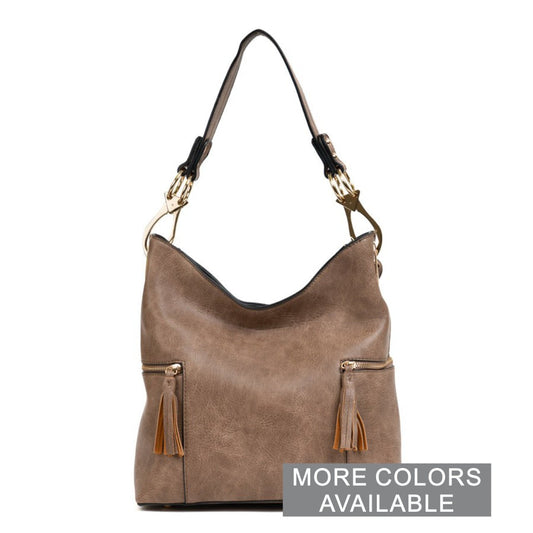 Rochelle Side Zip Hobo Handbag - The Graphic Tee