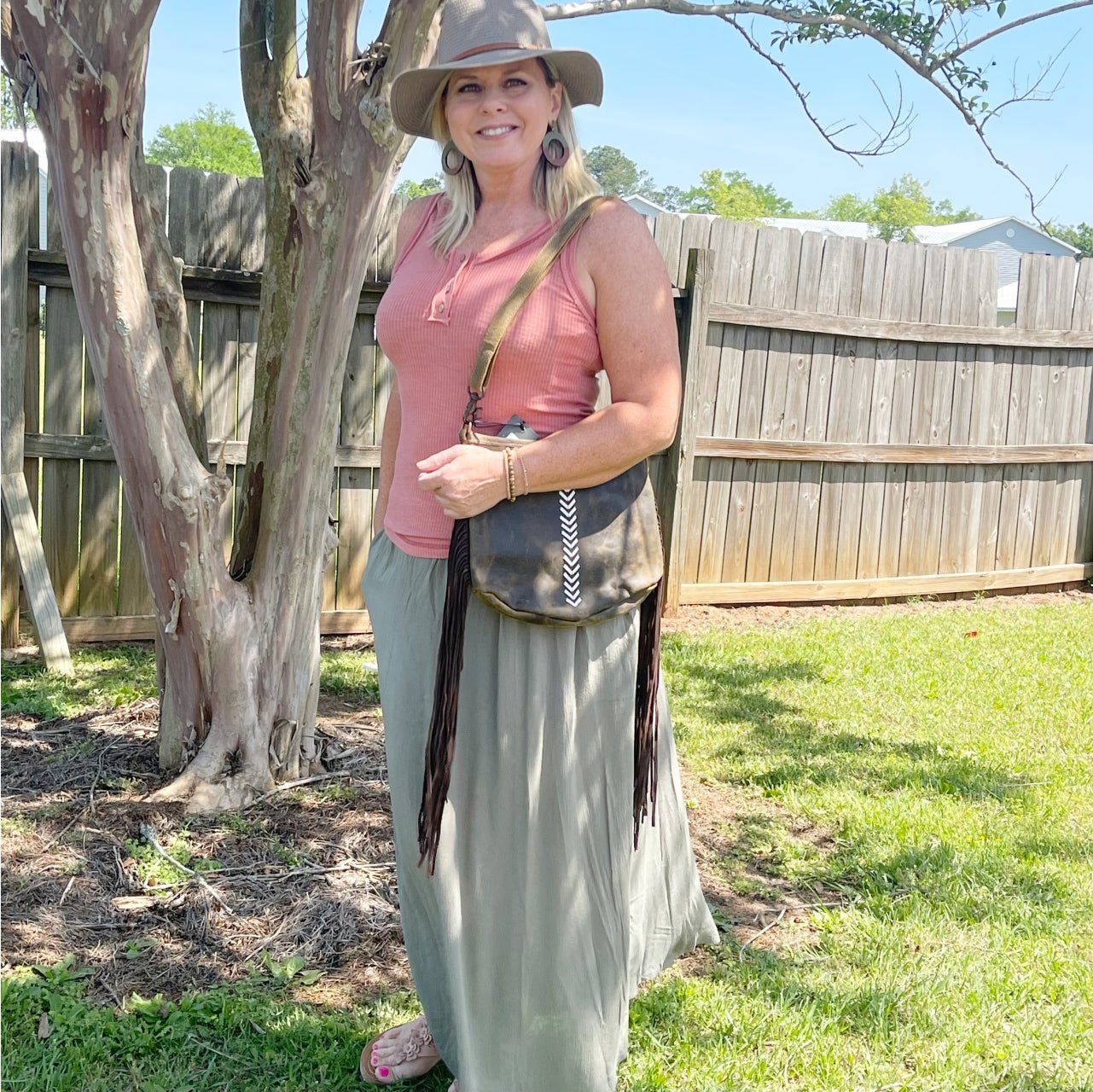 Sari Maxi Skirt With High Rise Smoked Waistband With Raw Edge Hem - The Graphic Tee
