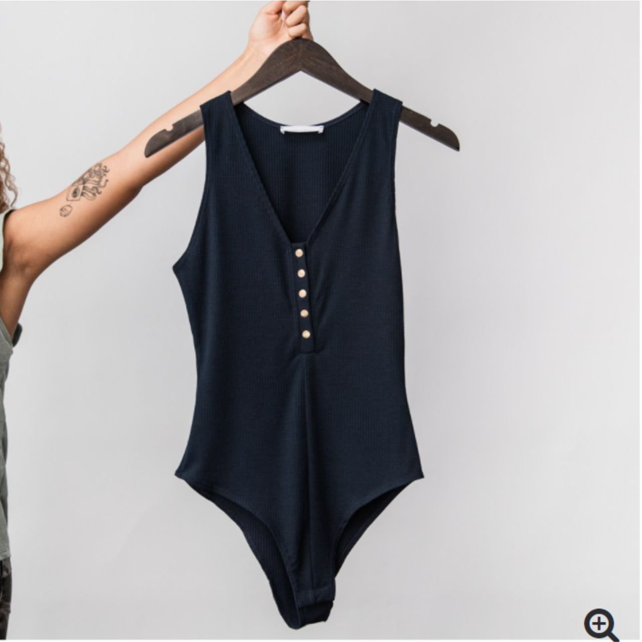 Shawna Ribbed V Neck Bodysuit - The Graphic Tee