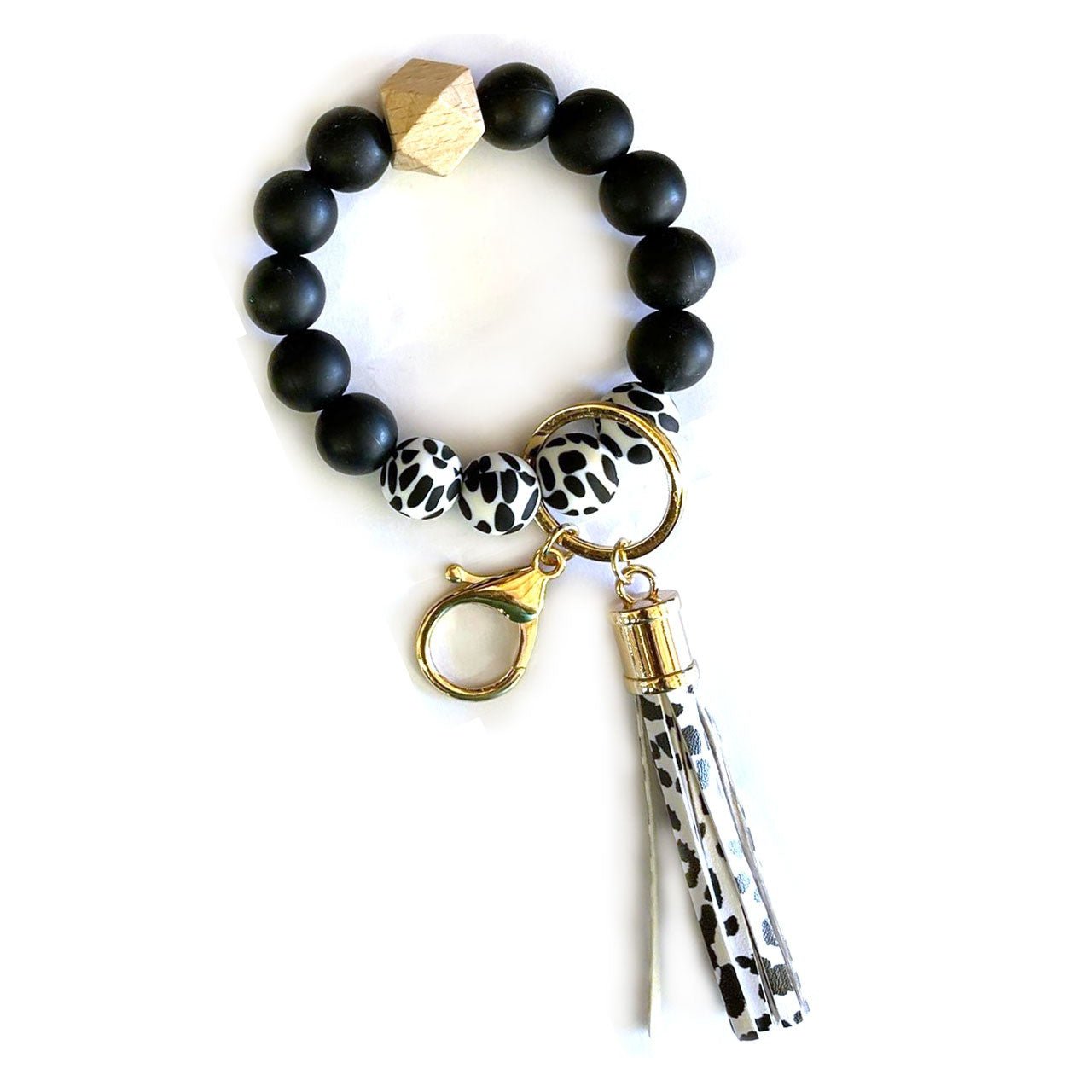 Silicone Beaded Wristlet Keychain - The Graphic Tee