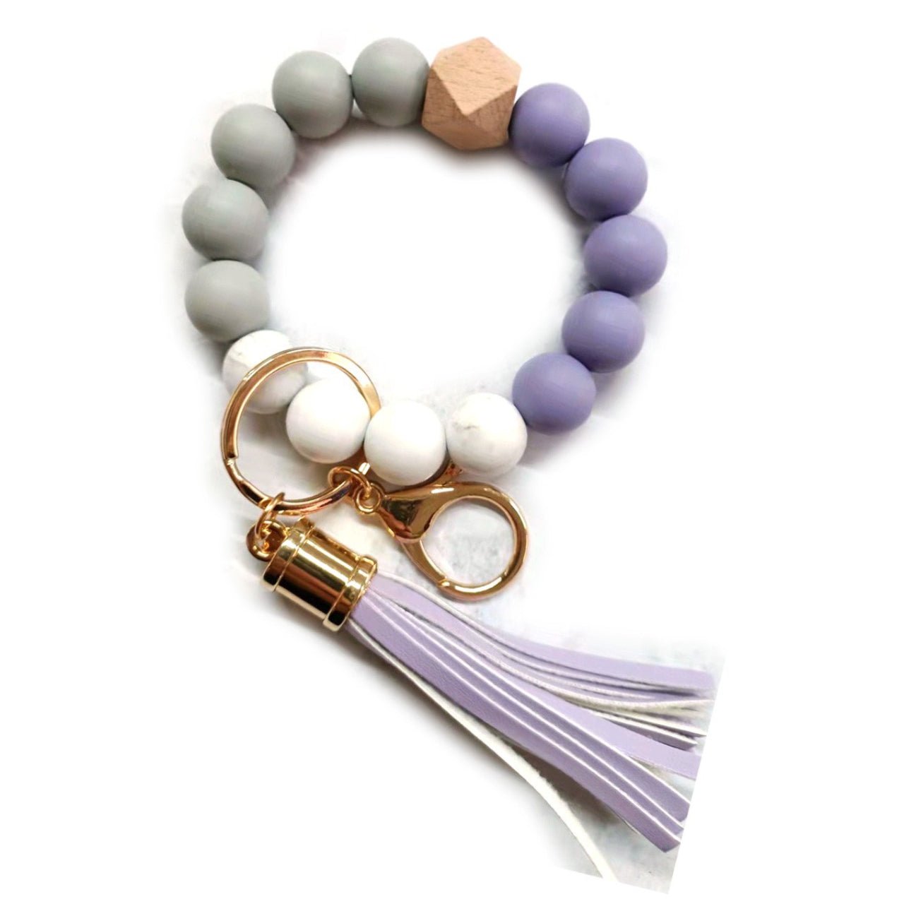 Silicone Beaded Wristlet Keychain - The Graphic Tee