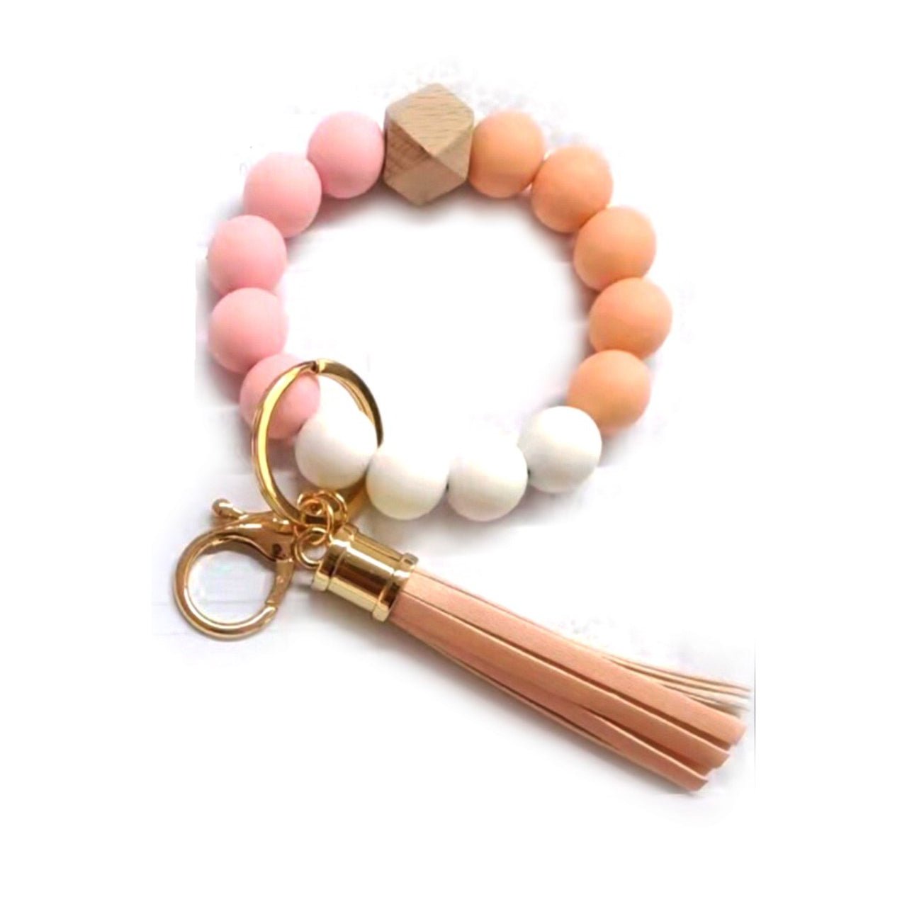 Silicone Beaded Wristlet Keychain - The Graphic Tee