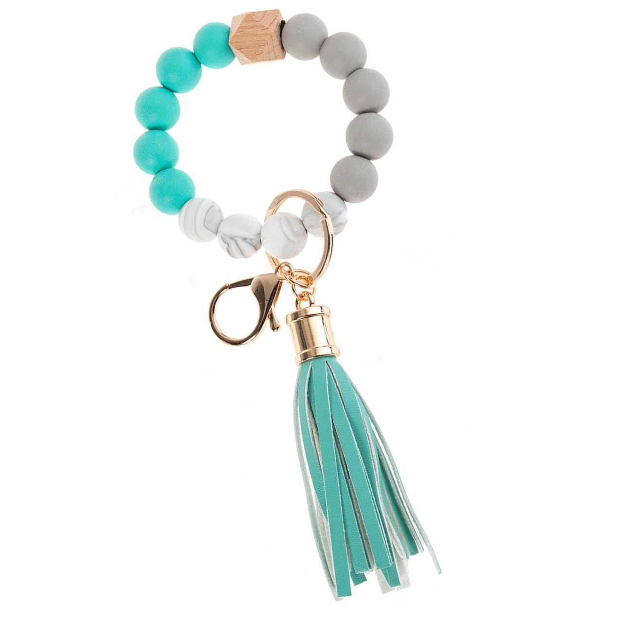 Silicone Beaded Wristlet Keychain - The Graphic Tee