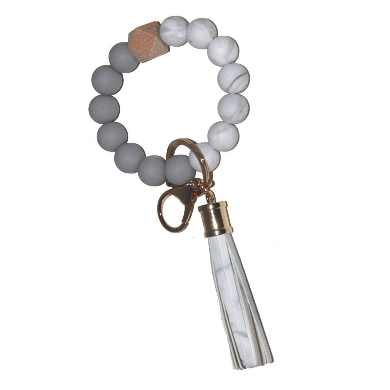 Silicone Beaded Wristlet Keychain - The Graphic Tee