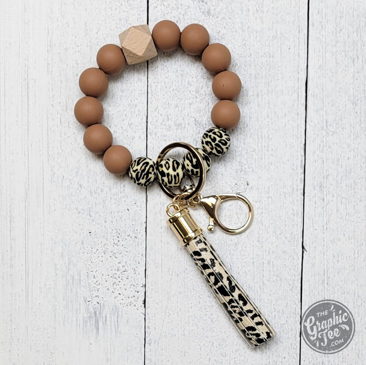 Silicone Beaded Wristlet Keychain - The Graphic Tee