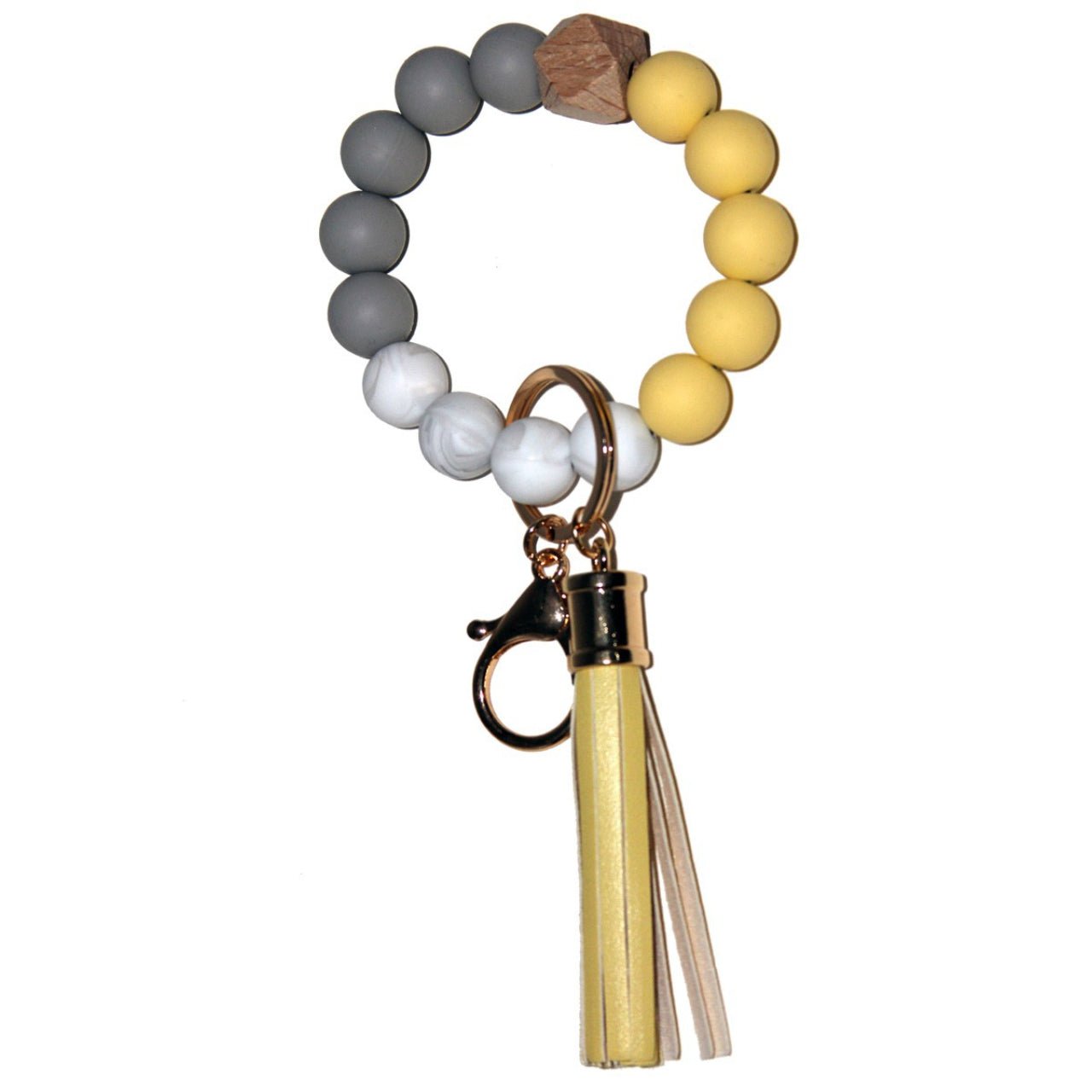Silicone Beaded Wristlet Keychain - The Graphic Tee