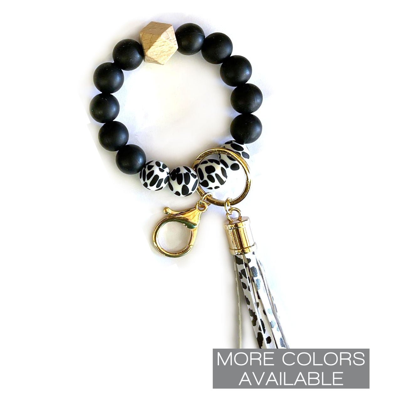 Silicone Beaded Wristlet Keychain - The Graphic Tee
