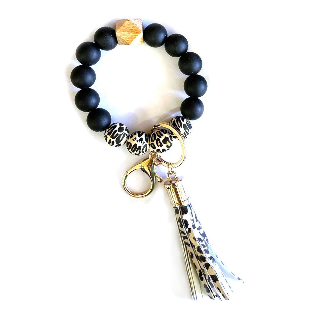 Silicone Beaded Wristlet Keychain - The Graphic Tee
