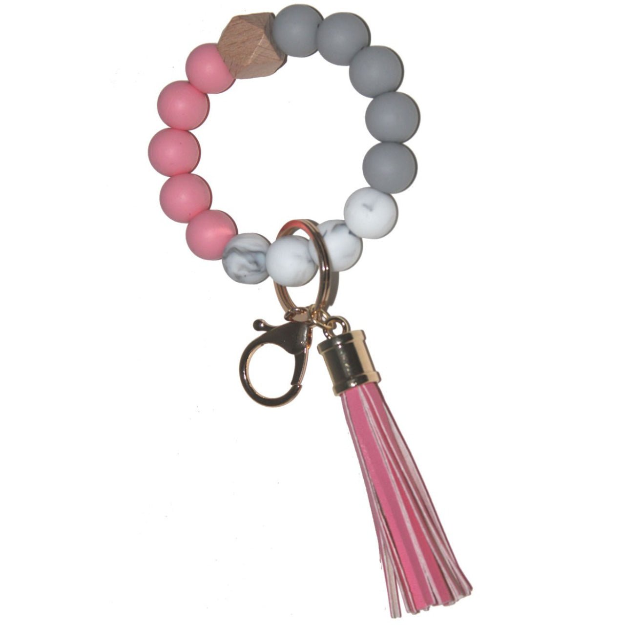 Silicone Beaded Wristlet Keychain - The Graphic Tee