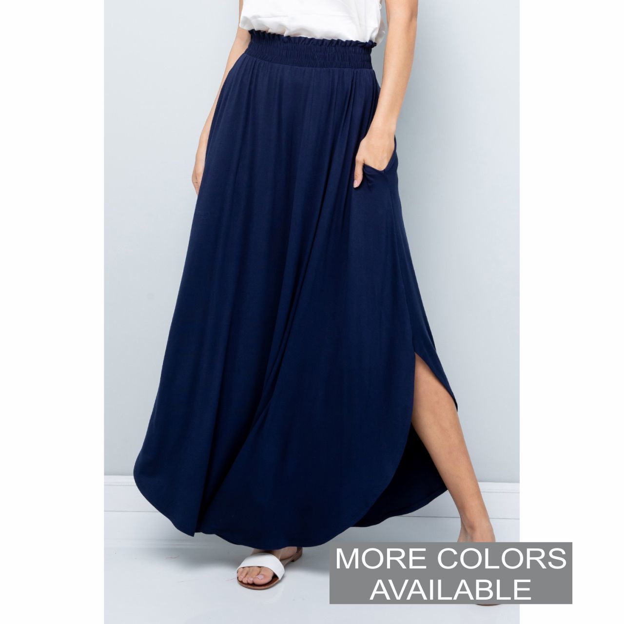 Solid Maxi Skirt - The Graphic Tee