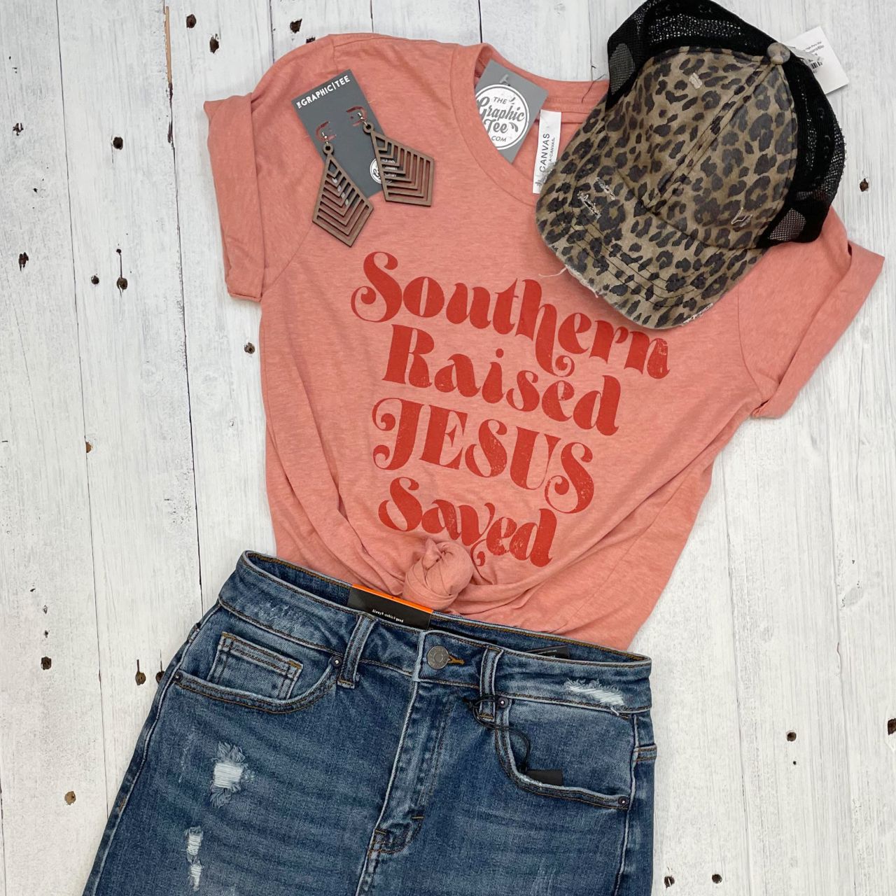Southern Raised and Jesus Saved Unisex Tee - The Graphic Tee