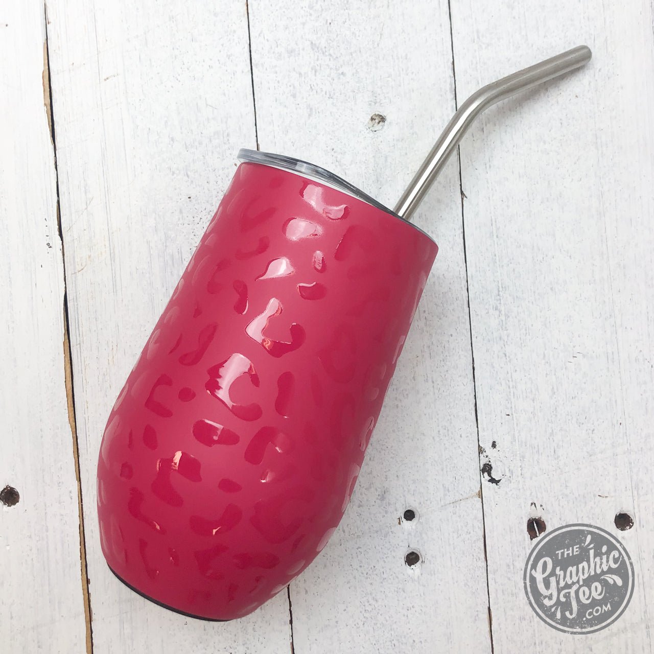 Stainless Steel Double Wall Vacuum Insulation Wine Tumbler With Straw - The Graphic Tee