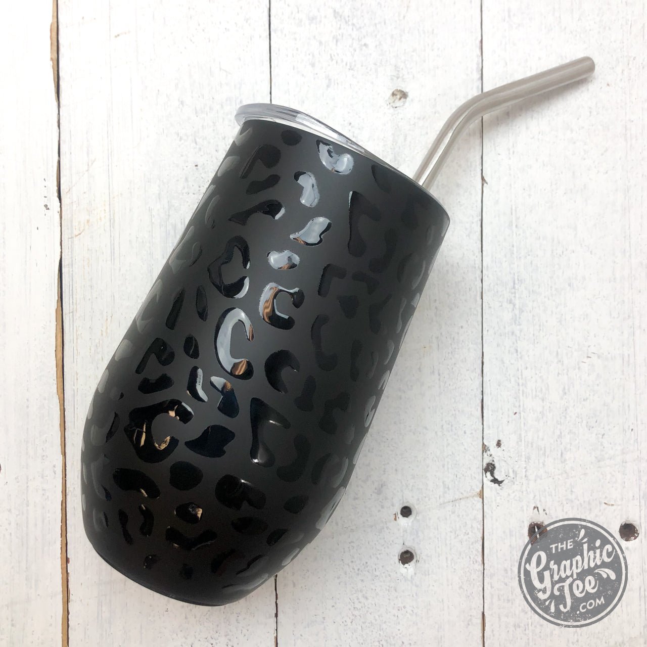 Stainless Steel Double Wall Vacuum Insulation Wine Tumbler With Straw - The Graphic Tee