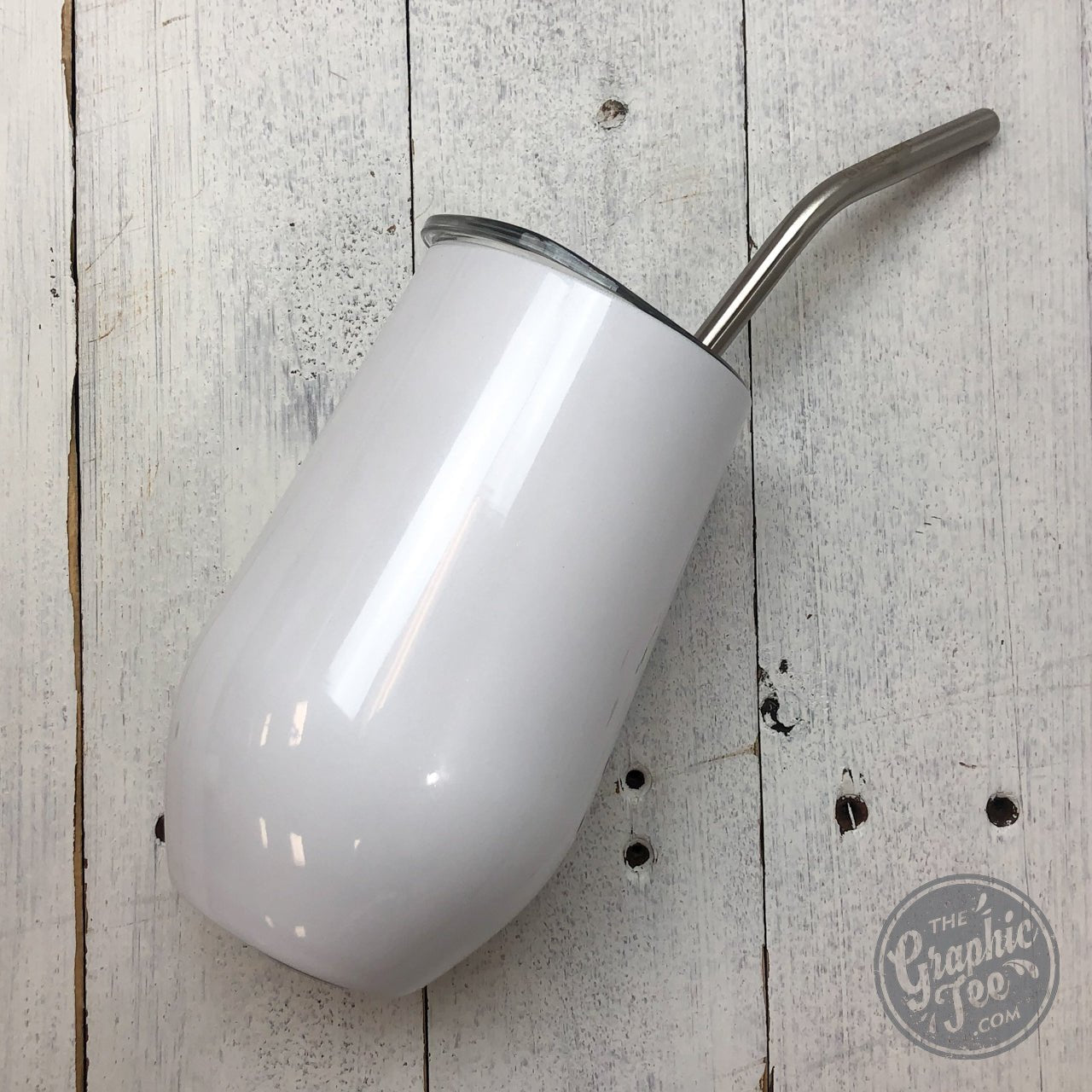 Stainless Steel Double Wall Vacuum Insulation Wine Tumbler With Straw - The Graphic Tee