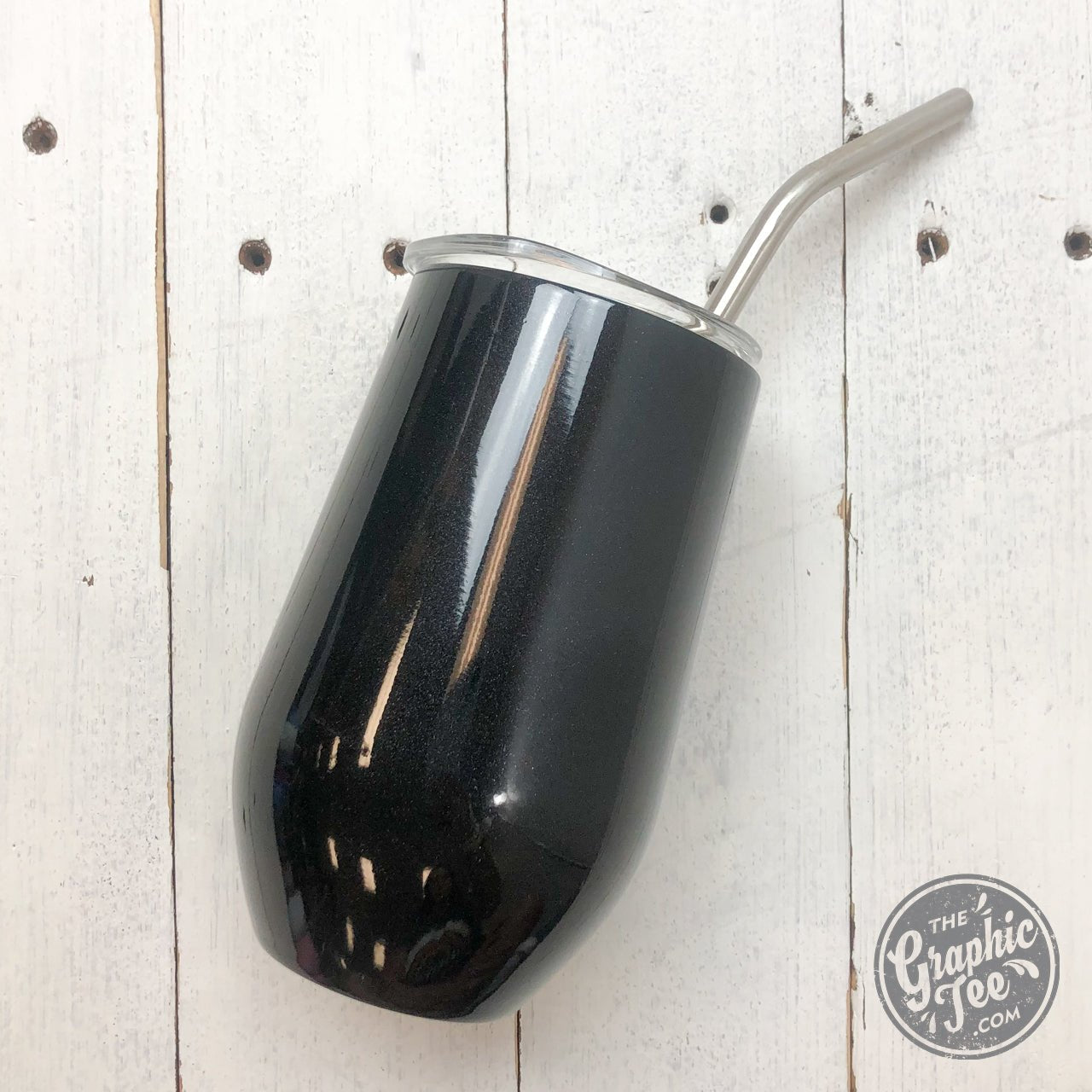 Stainless Steel Double Wall Vacuum Insulation Wine Tumbler With Straw - The Graphic Tee