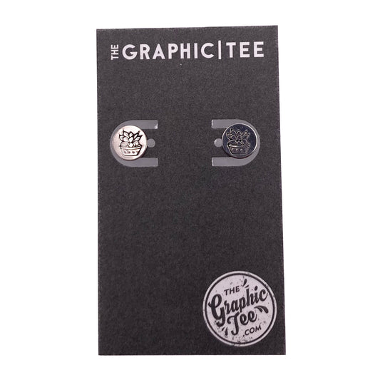 Succulent Sterling Silver 9.5mm Studs - The Graphic Tee
