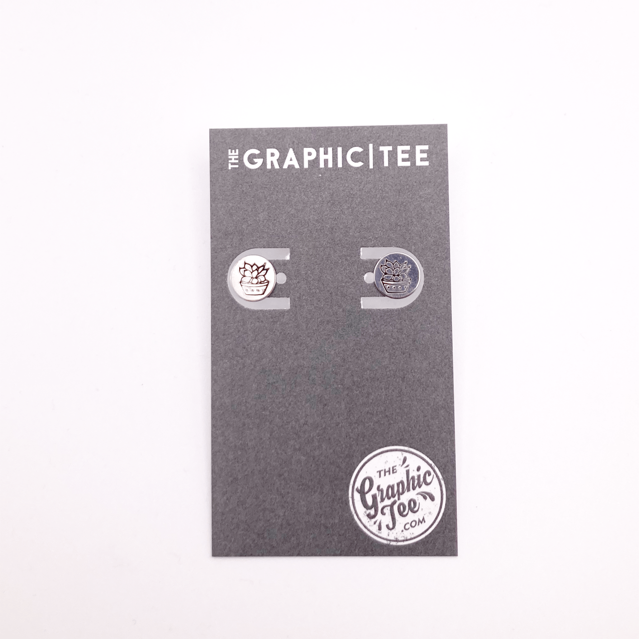 Succulent Sterling Silver 9.5mm Studs - The Graphic Tee