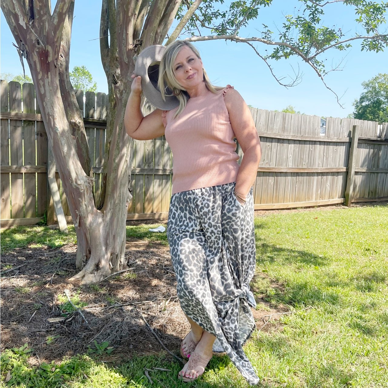 Summer Ruffle Sleeveless Top With High Neckline - The Graphic Tee