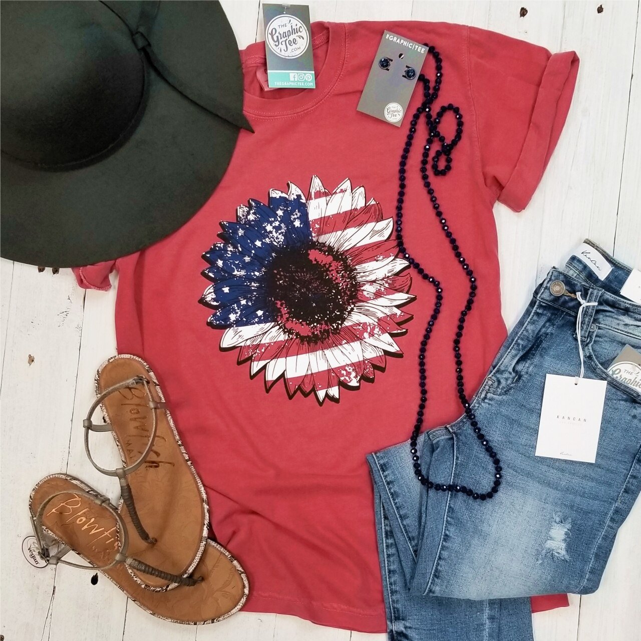 Sunflower Flag - Pigment Dyed Tee - The Graphic Tee