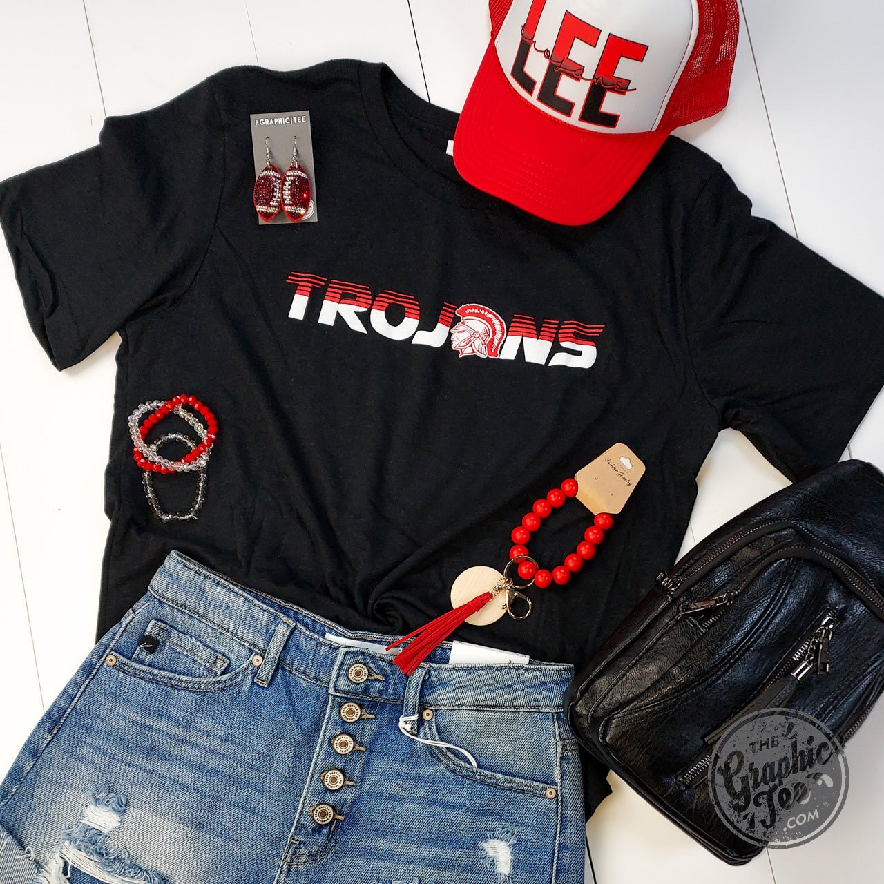 Trojans Black Heather Short Sleeve Unisex Tee - The Graphic Tee