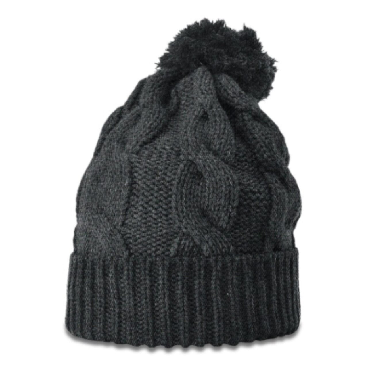 Twist Knit Beanie with Pom - The Graphic Tee