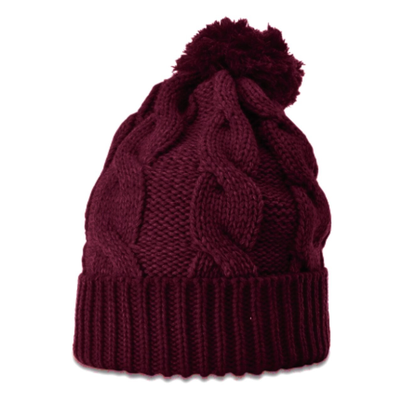 Twist Knit Beanie with Pom - The Graphic Tee
