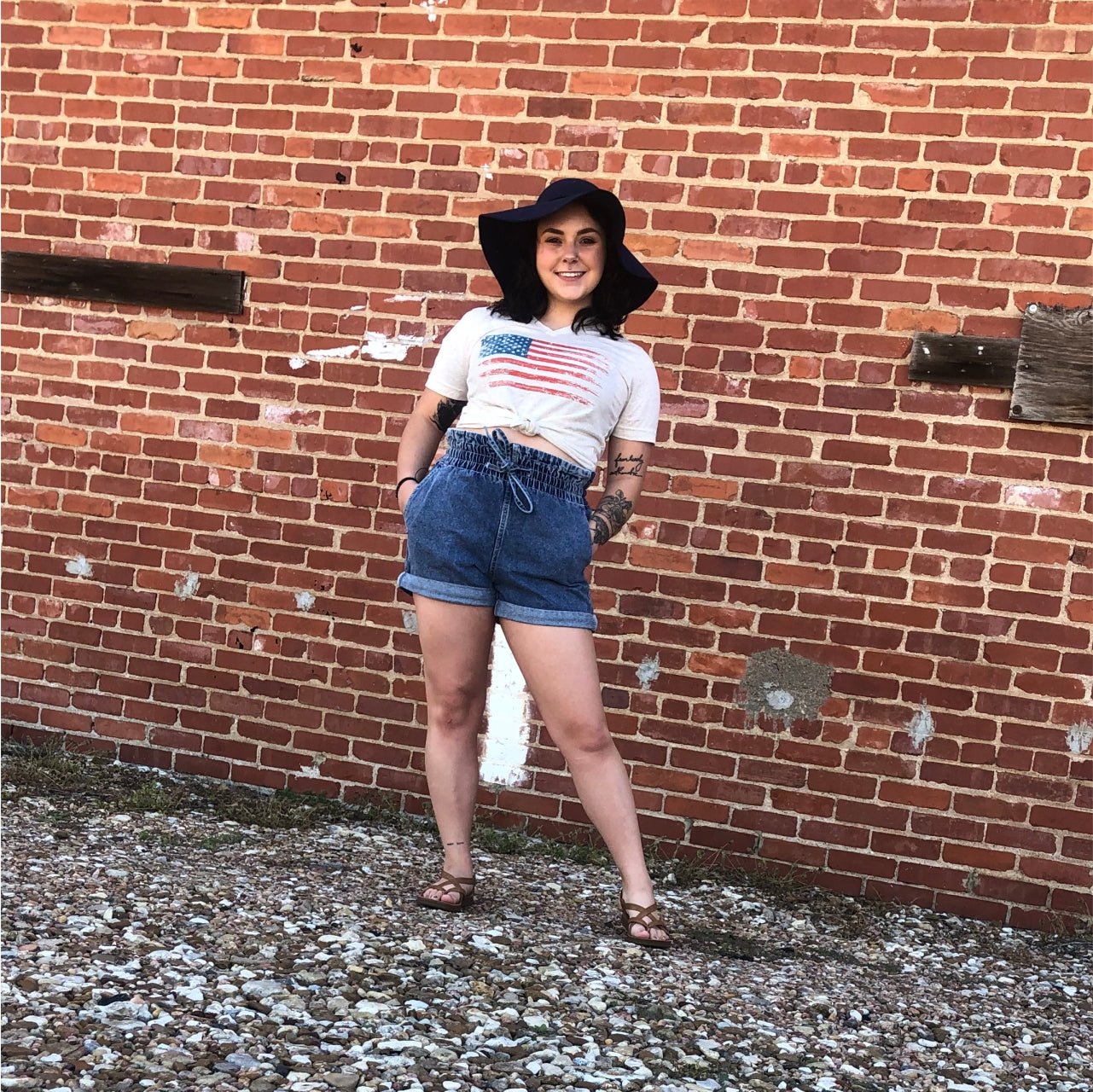 Vintage Flag - Unisex V-Neck Tee - The Graphic Tee