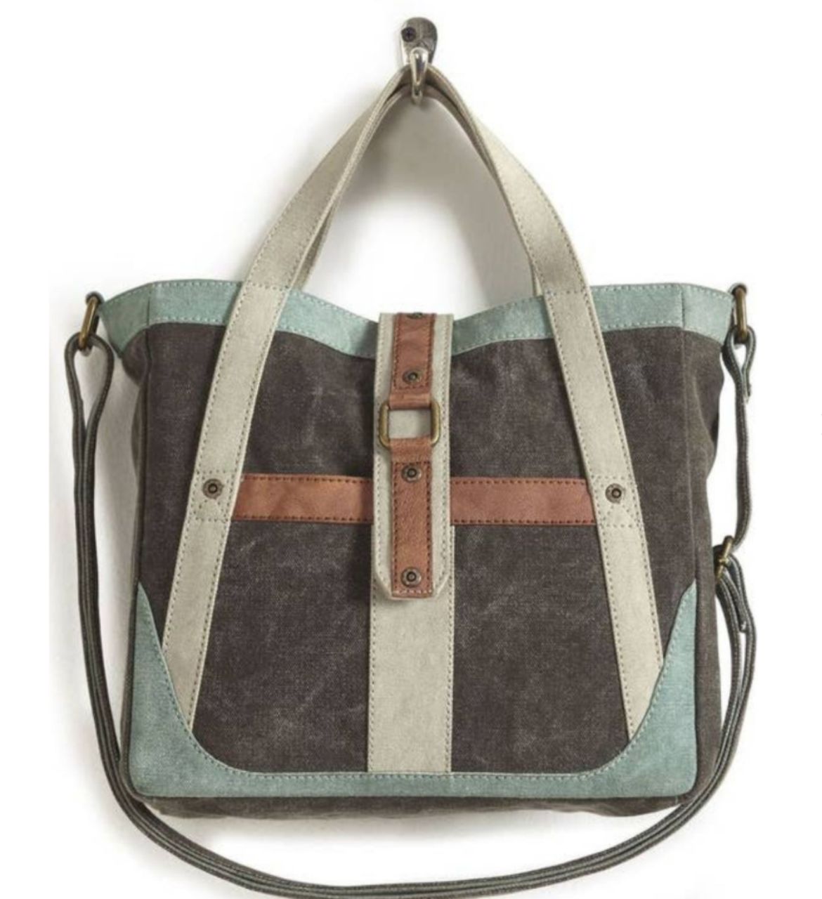 Vintage Script Canvas Convertible Shoulder Bag - The Graphic Tee