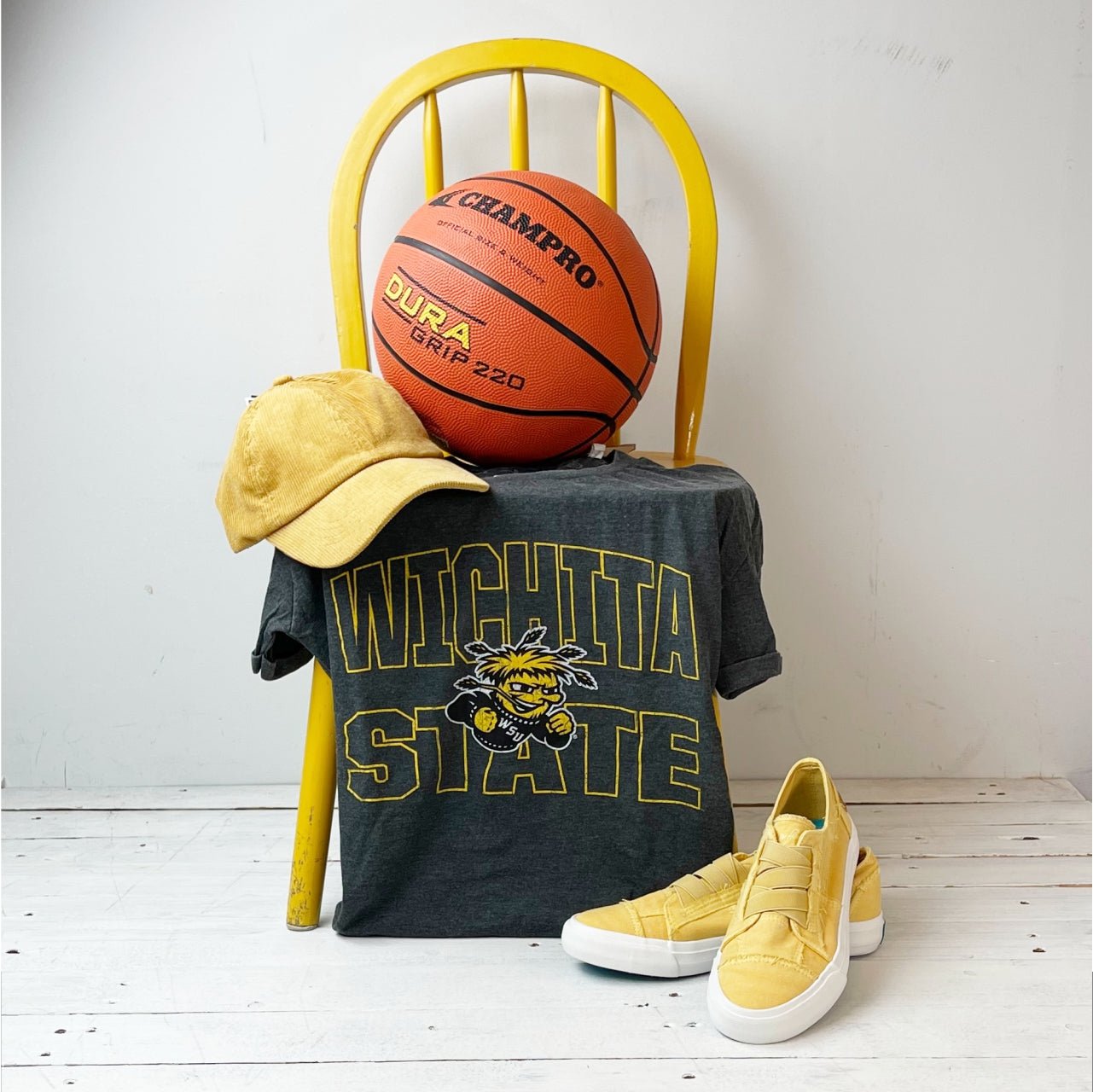 Wichita State Gray Vintage Boyfriend Short Sleeve Tee - The Graphic Tee