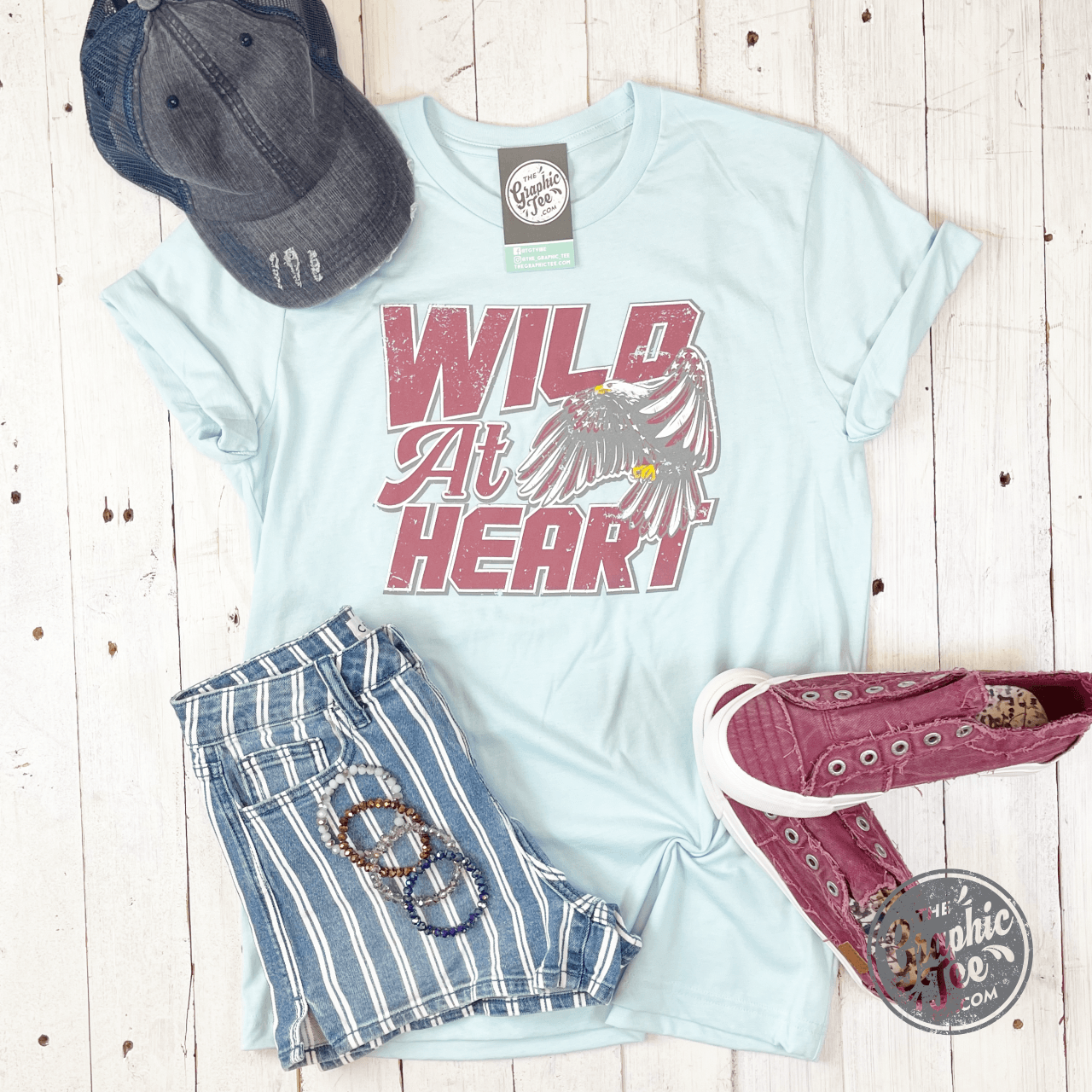 Wild At Heart Crew Neck Tee - The Graphic Tee