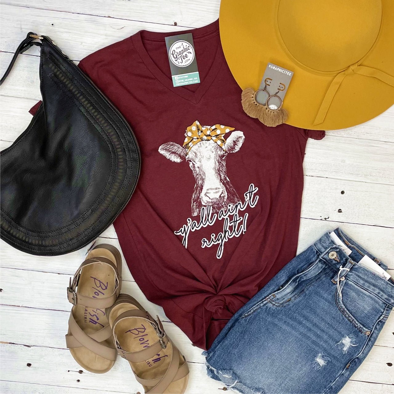 Y'all Ain't Right - V-Neck Tee - The Graphic Tee