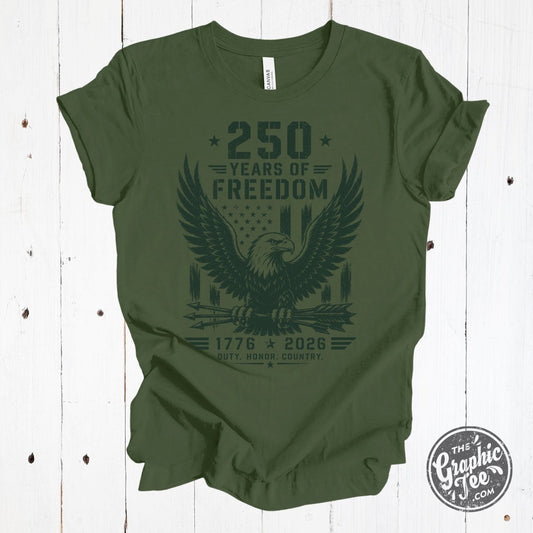 250 Years of Freedom Short Sleeve Graphic Tee - The Graphic Tee