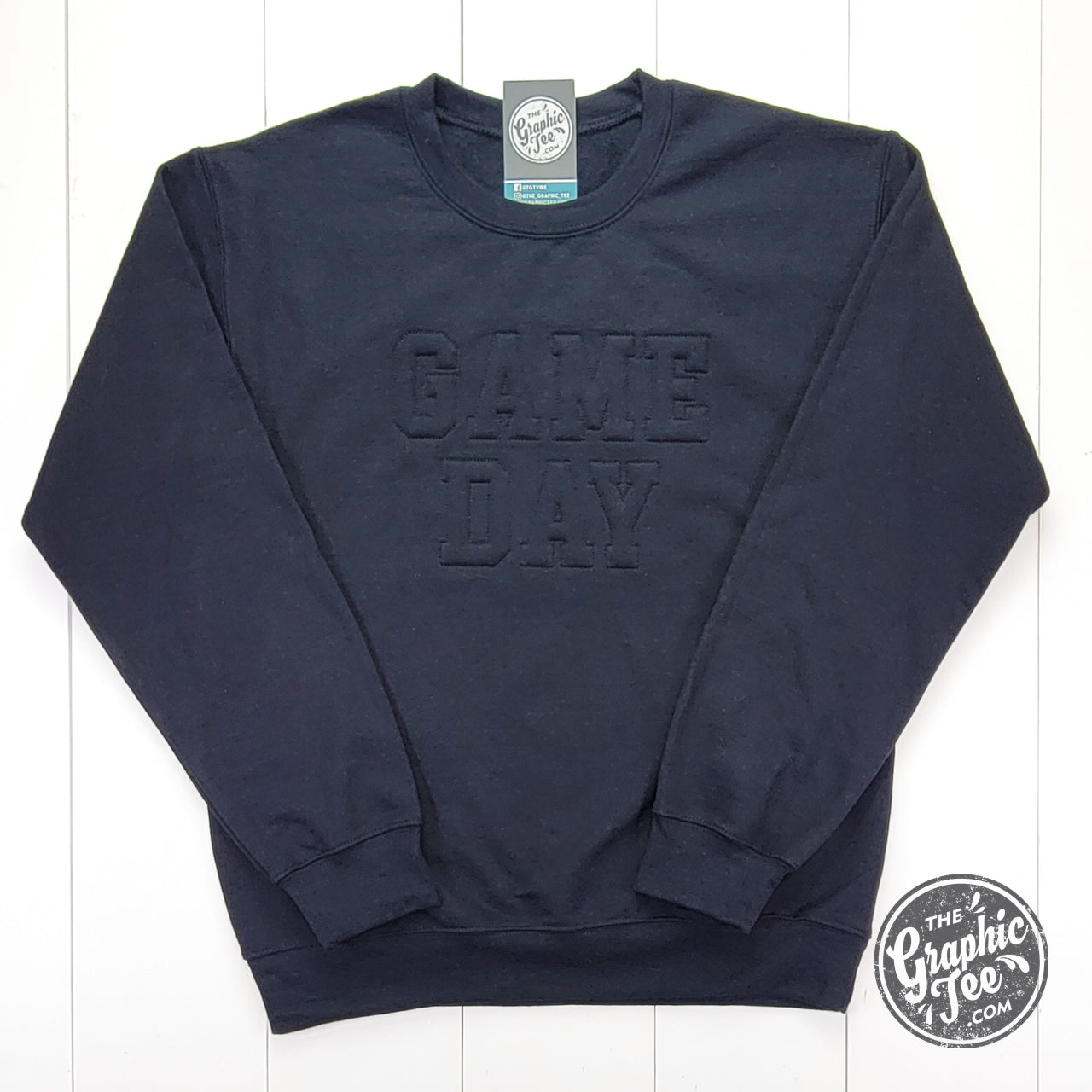 Game Day Tonal 3D Embroidered Crewneck Sweatshirt