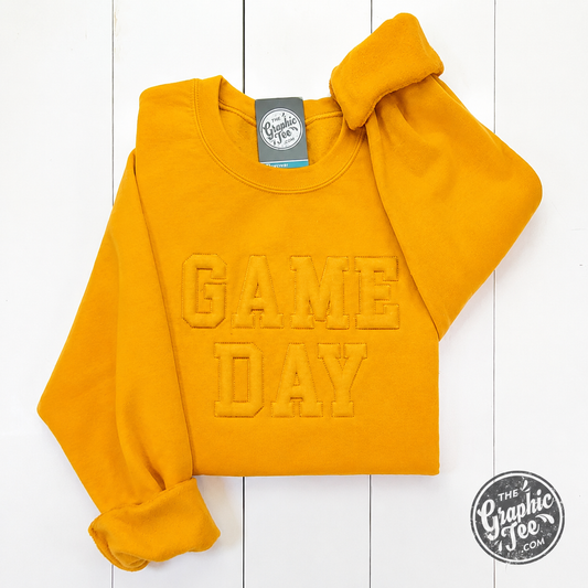 Game Day Tonal 3D Embroidered Crewneck Sweatshirt