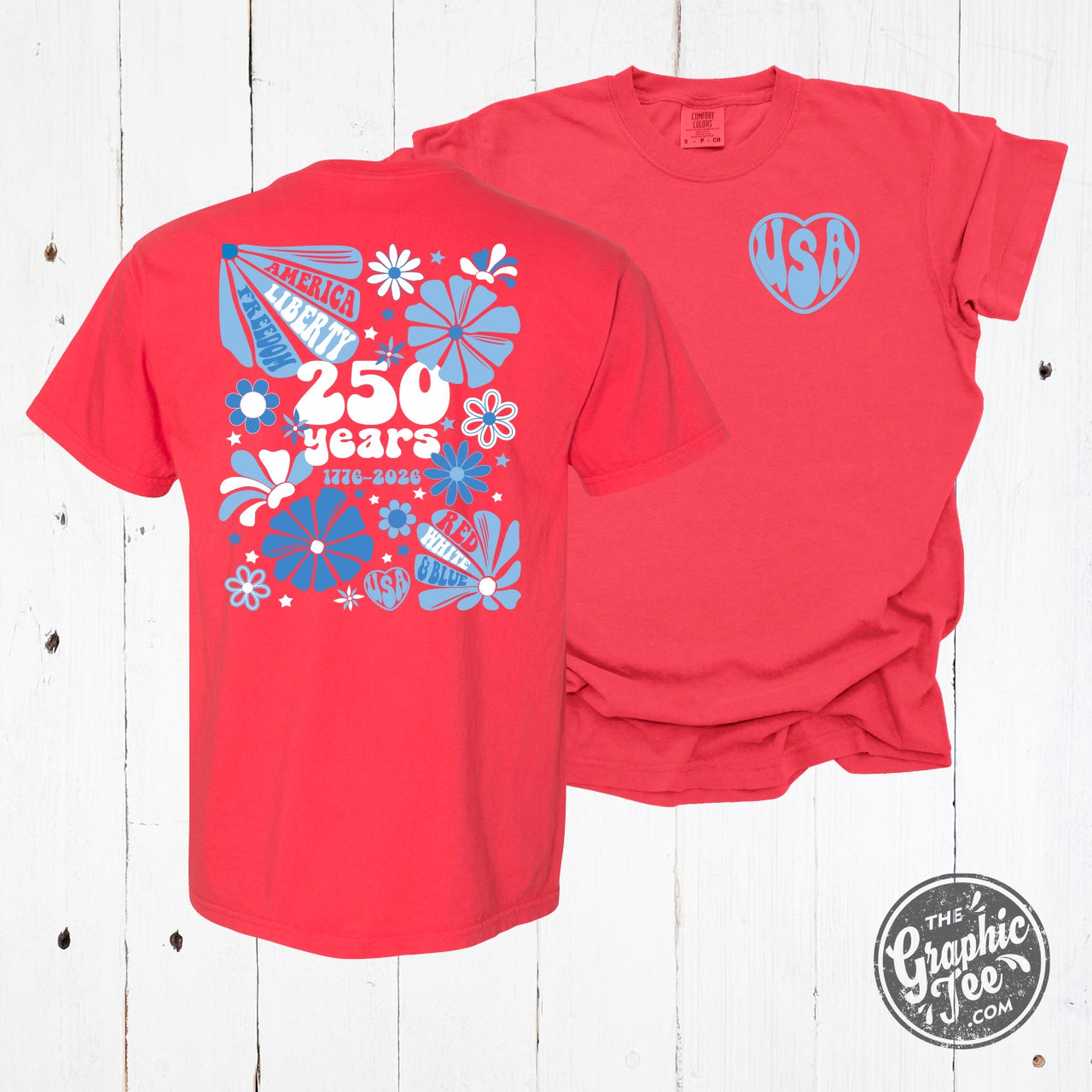 Groovy 250 Years Paprika Pigment Dyed Tee