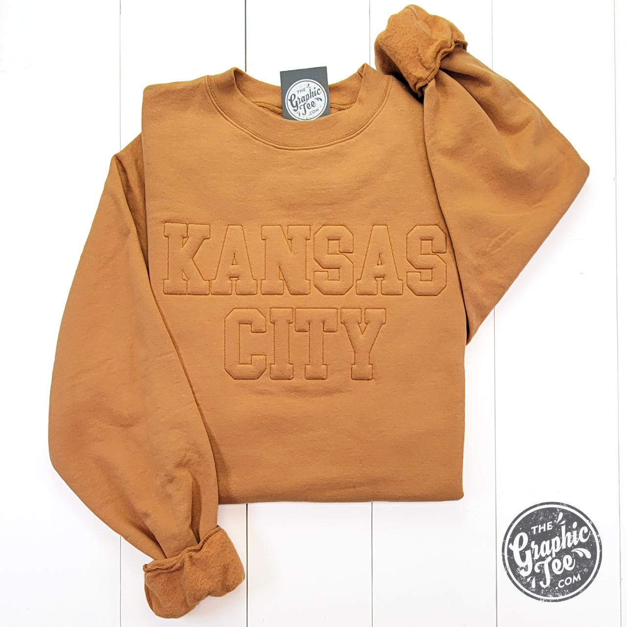 Kansas City 3D Champion® Gold Glint Crewneck Sweatshirt