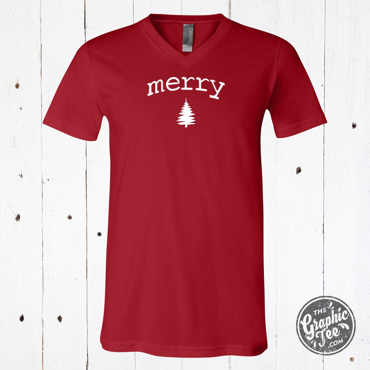 Merry Little Tree V-Neck Tee