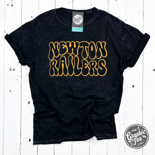 Newton Railers Retro Black Mineral Wash YOUTH Short Sleeve Tee
