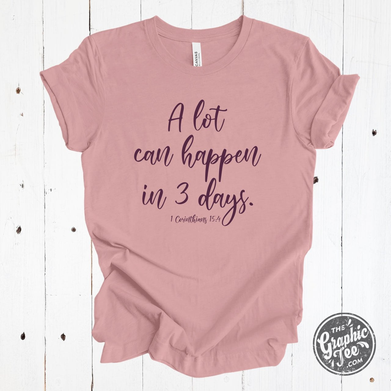A Lot Can Happen in 3 Days Orchid Unisex Tee - The Graphic Tee