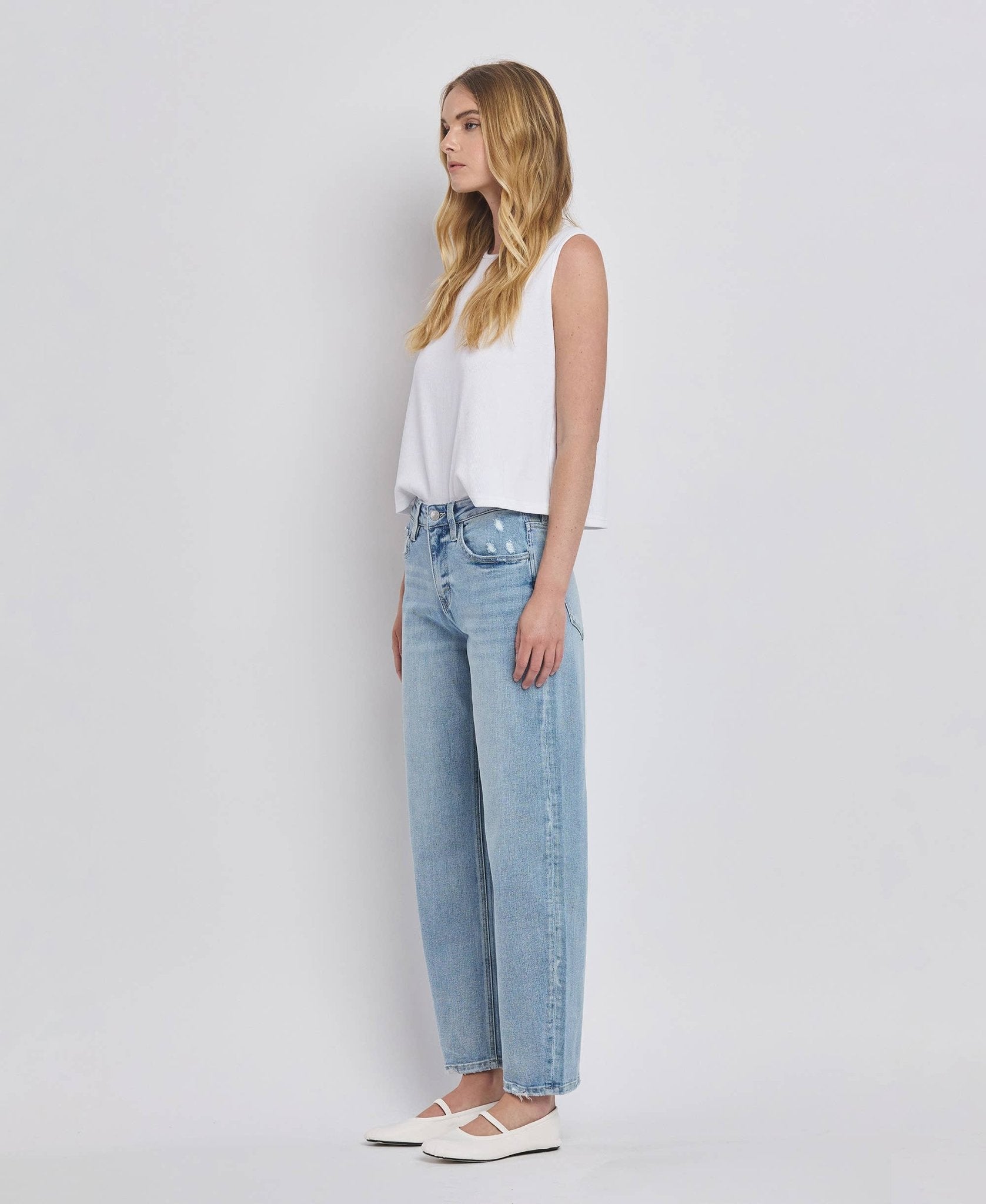 Aleyna Vervet High Rise Barrel Leg Jeans - The Graphic Tee