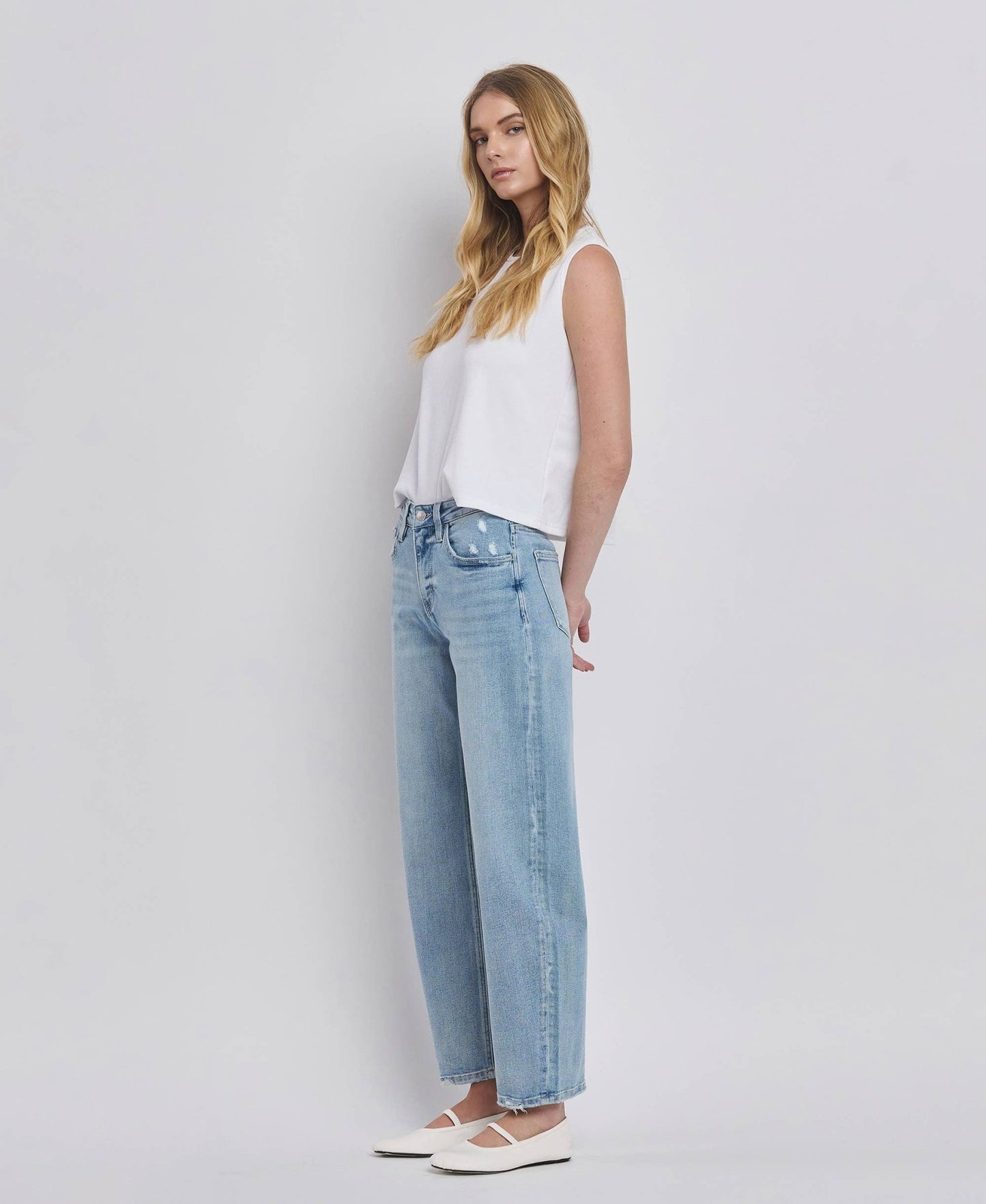 Aleyna Vervet High Rise Barrel Leg Jeans - The Graphic Tee