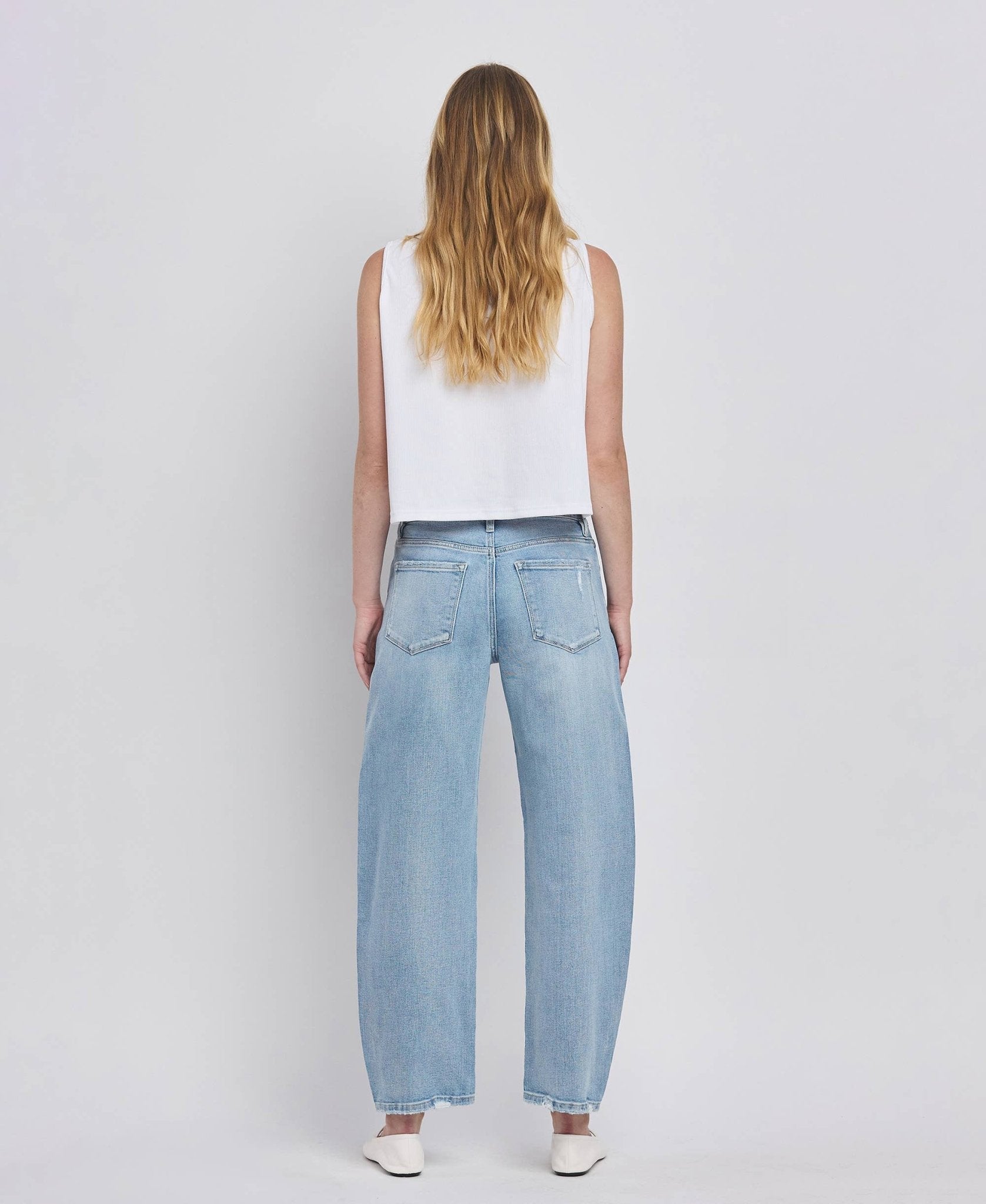 Aleyna Vervet High Rise Barrel Leg Jeans - The Graphic Tee