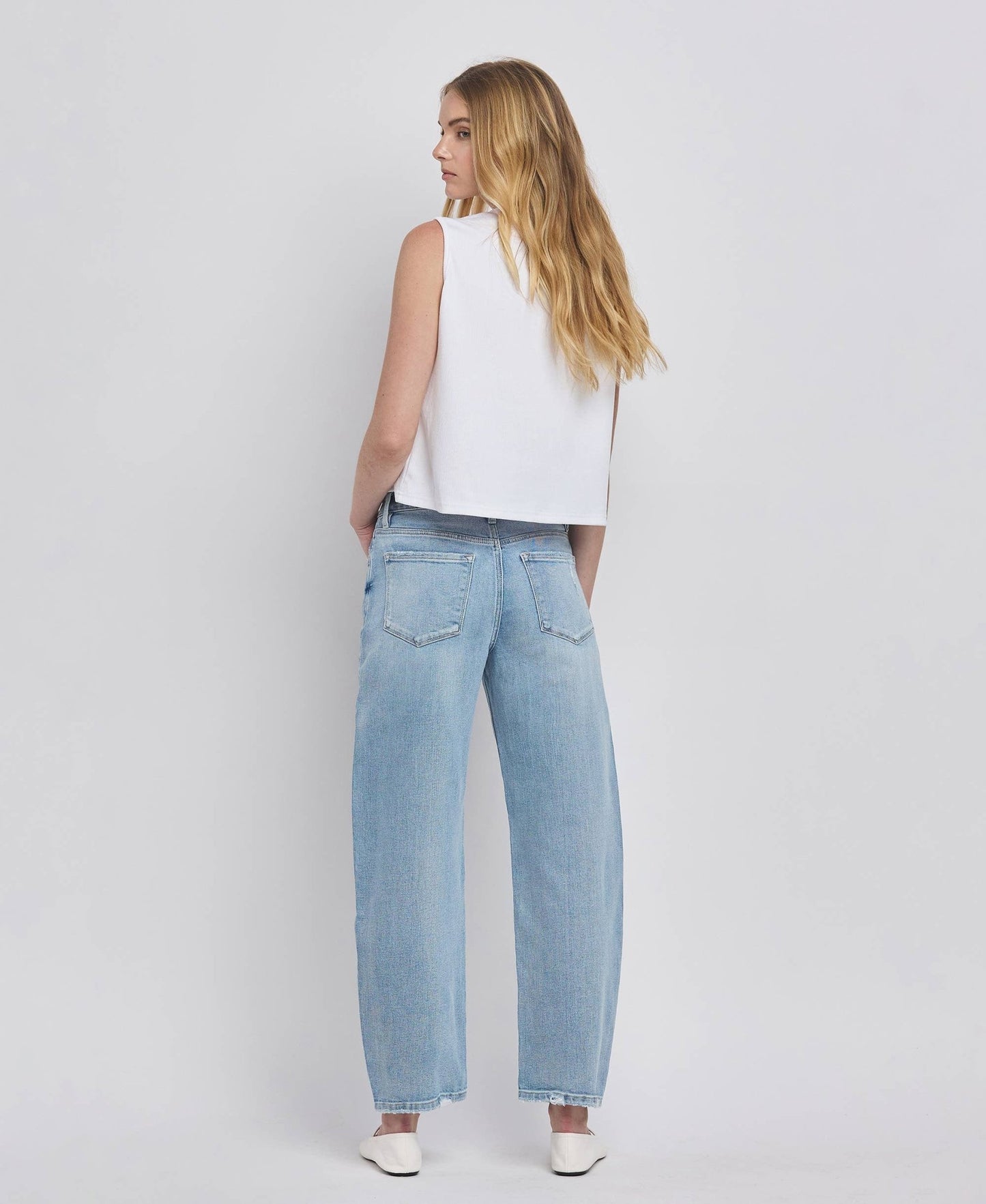 Aleyna Vervet High Rise Barrel Leg Jeans - The Graphic Tee